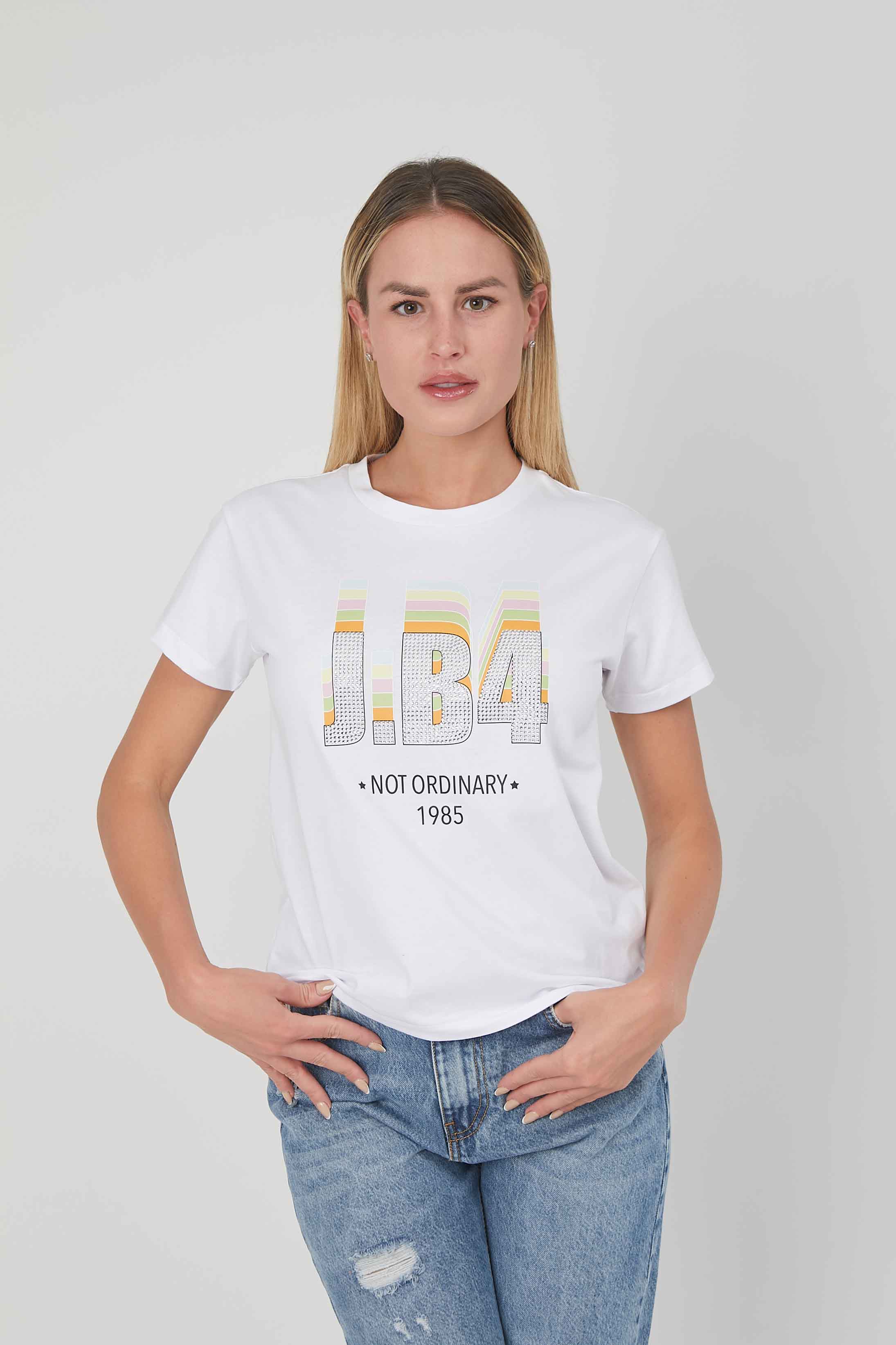 T-SHIRT LOGO ARCOBALENO WHITE