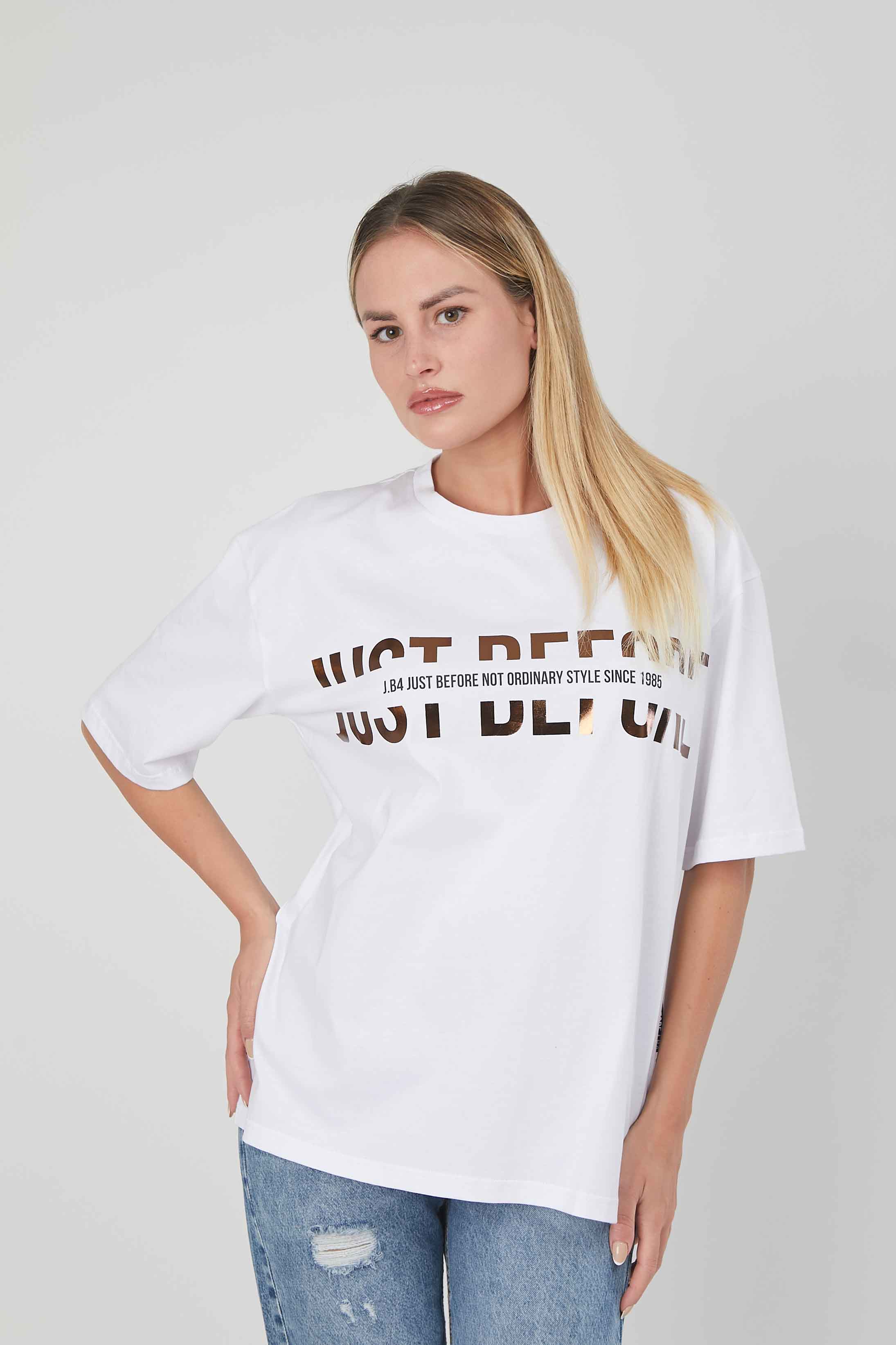 T-SHIRT LOGO LAMINATO WHITE