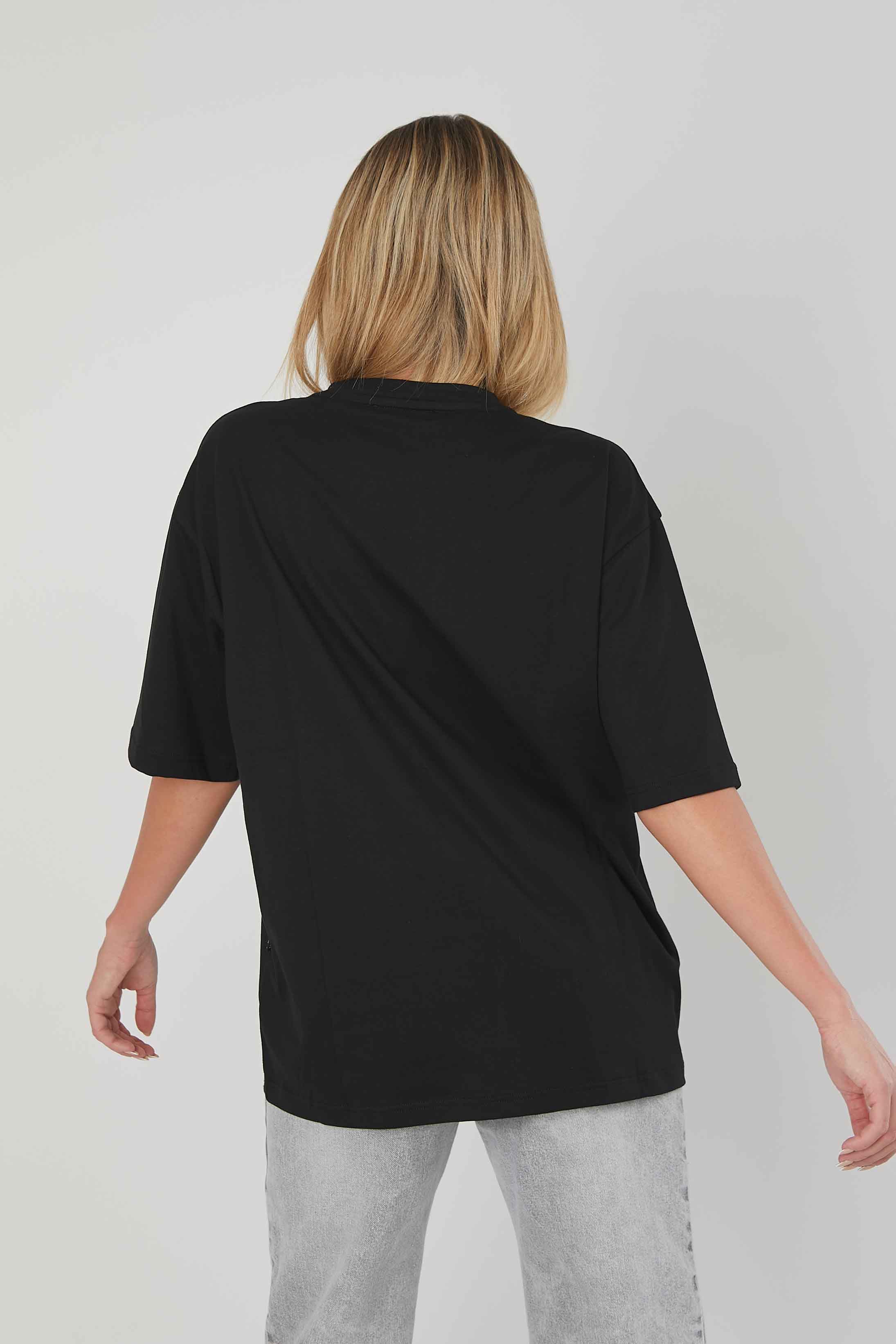 T-SHIRT LOGO LAMINATO BLACK