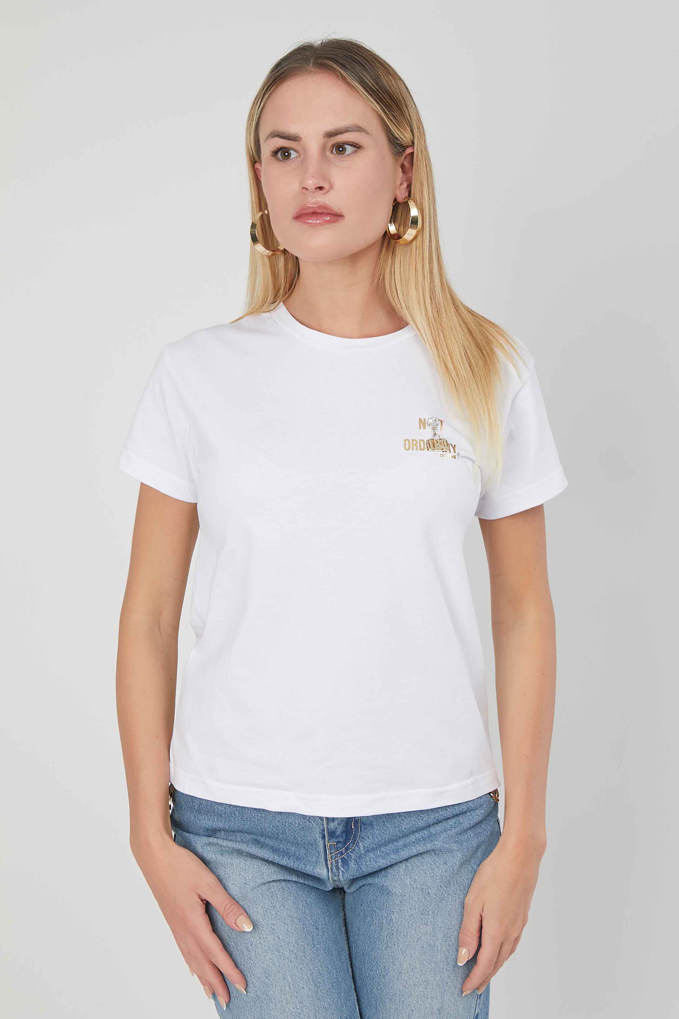 T-SHIRT PIN STRASS WHITE