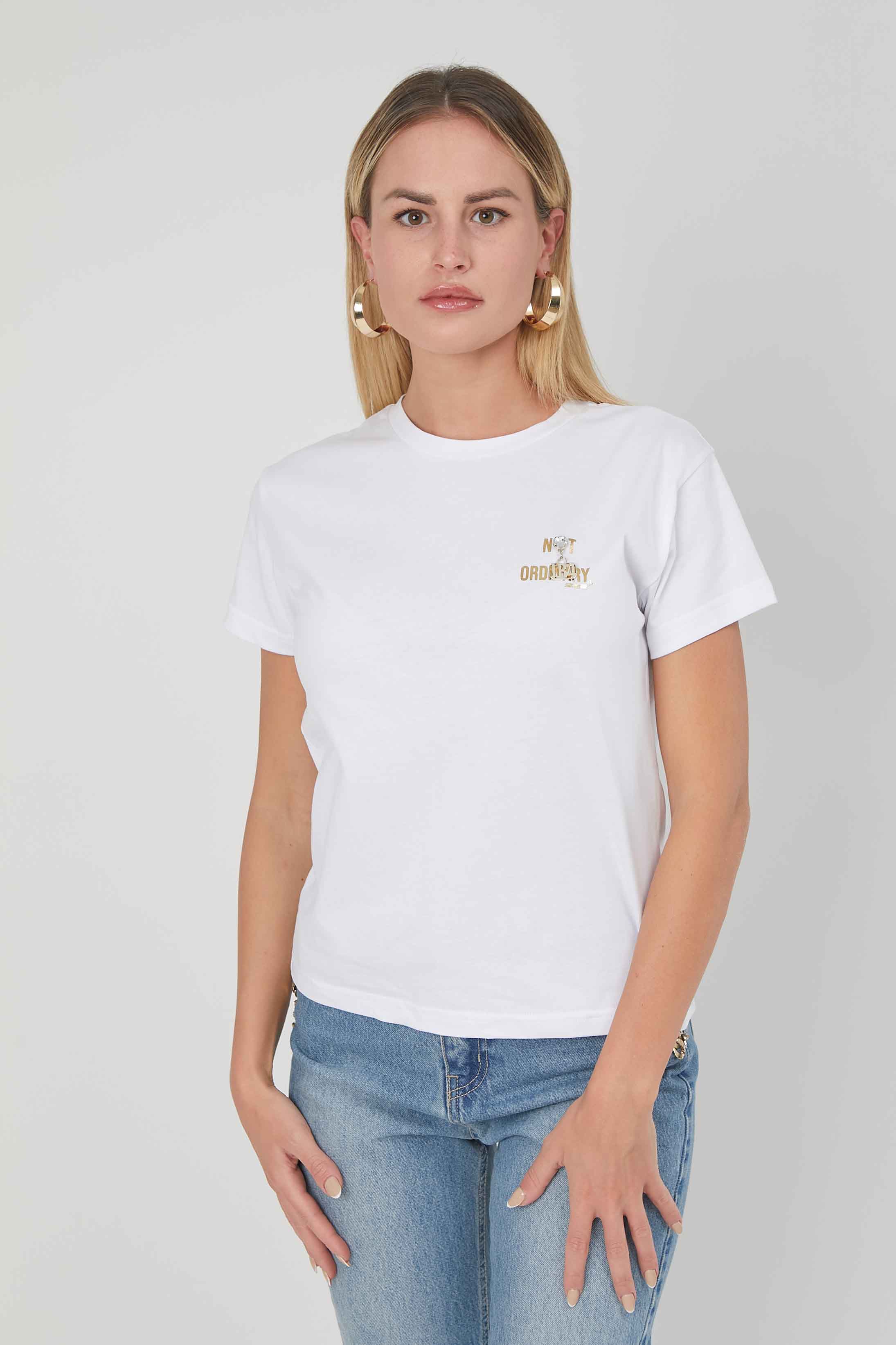 T-SHIRT PIN STRASS WHITE