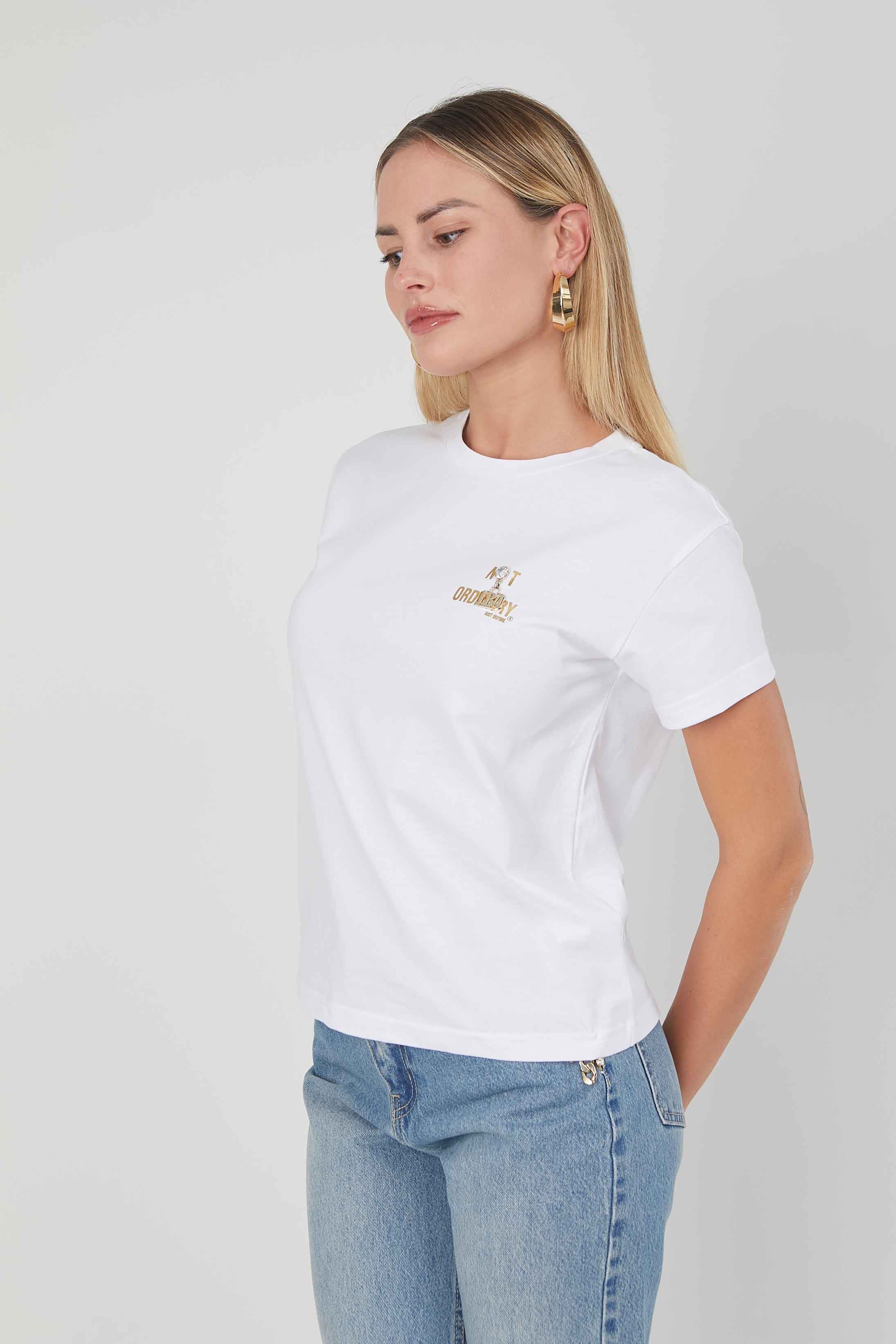 T-SHIRT PIN STRASS WHITE