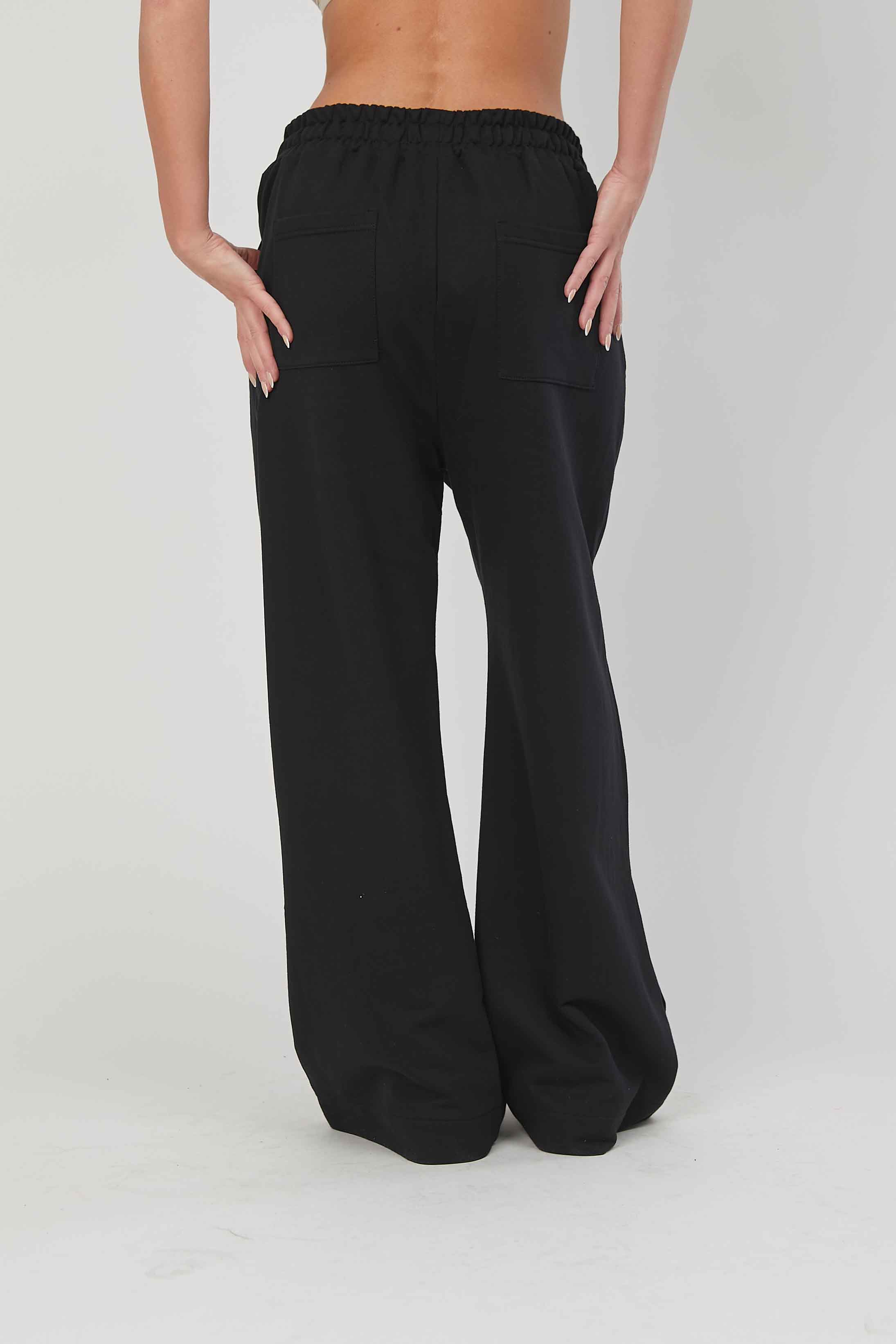 PANTALONI FELPA BOTTONI BLACK