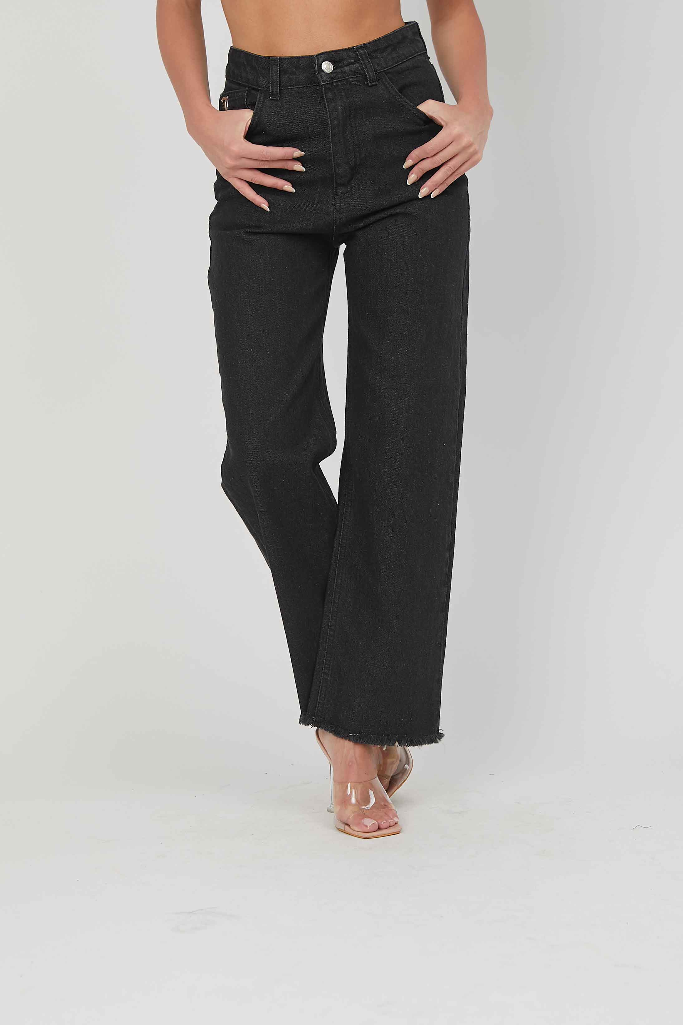 JEANS COMFORT VITA ALTA BLACK