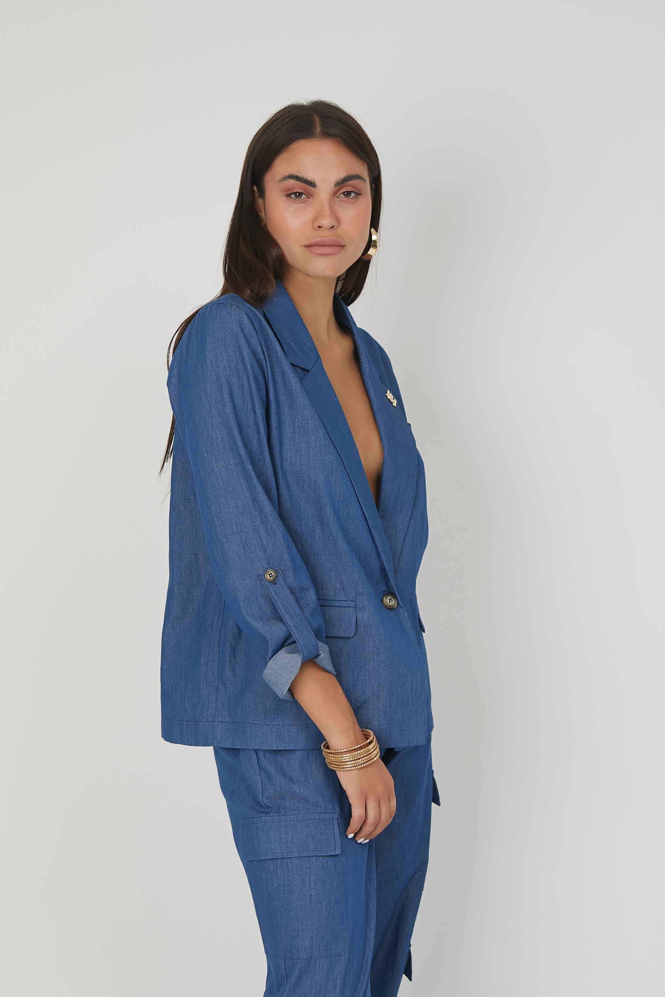 BLAZER CHAMBRAY DEMIN