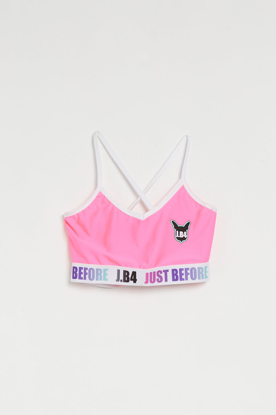 TOP CON ELASTICO LOGGATO FUXIA
