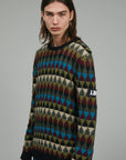 GREEN MULTI COLORS SWEATER