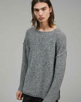 GRAY RUBBER PATCH SWEATER