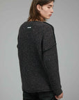 BLACK RUBBER PATCH SWEATER
