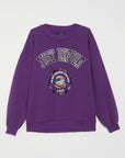 PURPLE COLLEGE SWEATSHIRT