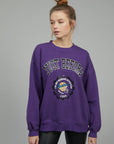 PURPLE COLLEGE SWEATSHIRT