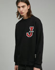 BLACK J LOGO NECK SWEATSHIRT