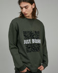 DARK GREEN QR CODE SWEATSHIRT