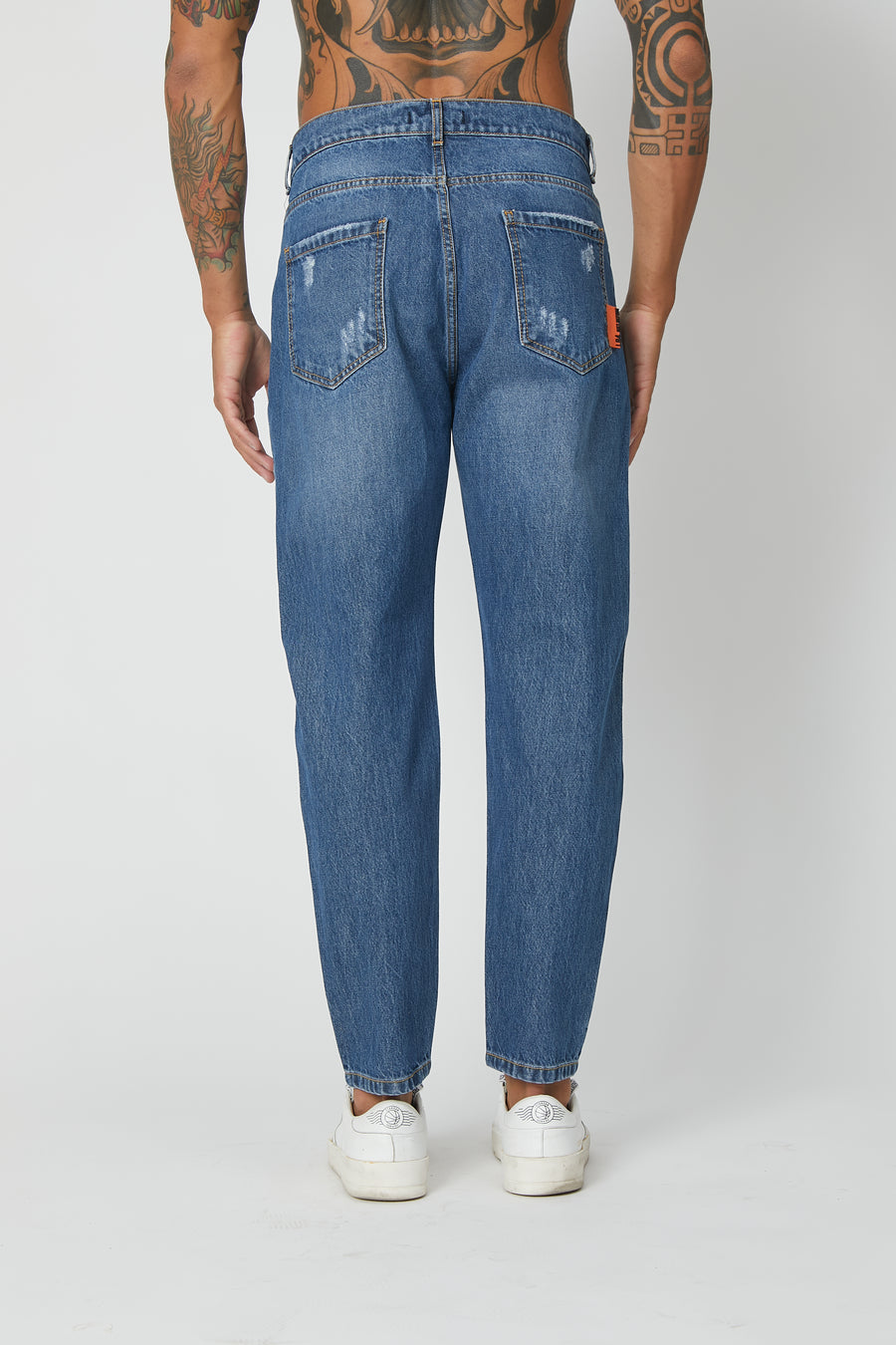PANTALONE DENIM ROTTURE BLU