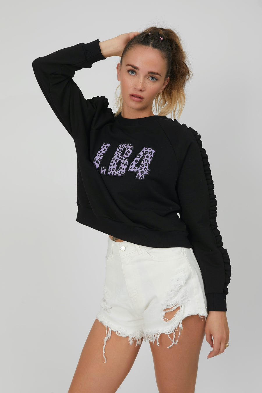 FELPA BASIC ROUCHES LOGO NERO