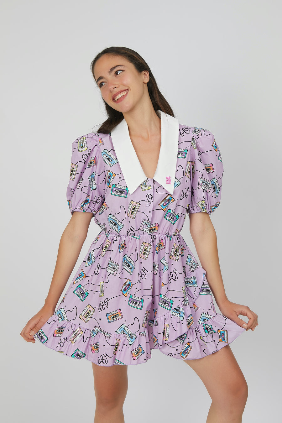 CUSTOM PRINT POPLIN DRESS