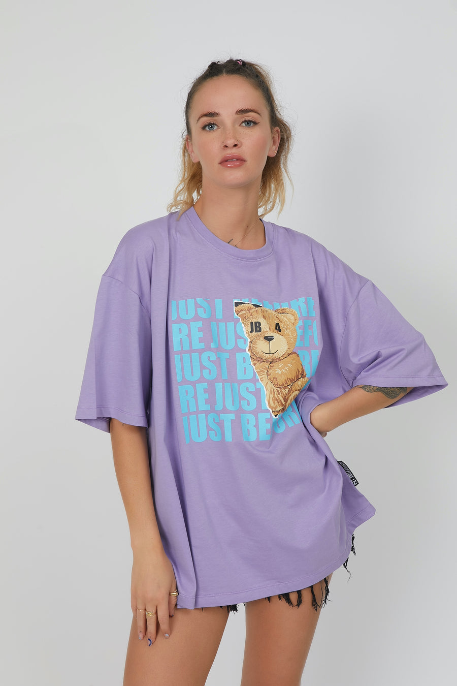 LILAC LOGO TEDDY OVER T-SHIRT