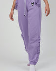 LILAC ROUCHES SWEATPANTS