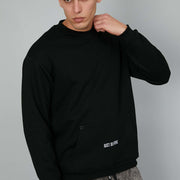 Felpa con Tasca a Marsupio Black 