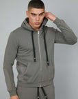 GRAY ZIP SWEATSHIRT