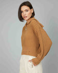 BEIGE AGED EFFECT SWEATER