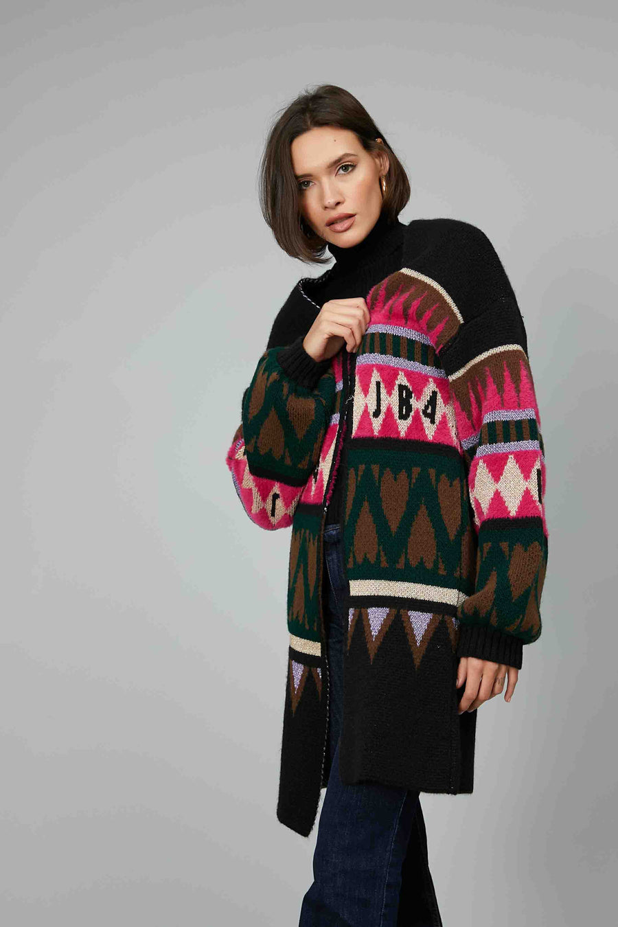 CARDIGAN LUNGO JACQUARD