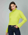 LIGHT GREEN HIGH NECK SWEATER