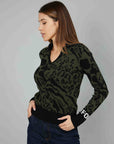 GREEN ANIMALIER POLO SHIRT