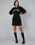 SWEATSHIRT DRESS WITH BELT