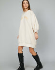 SWEATSHIRT DRESS BEIGE