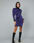 PURPLE ANIMALIER DRESS