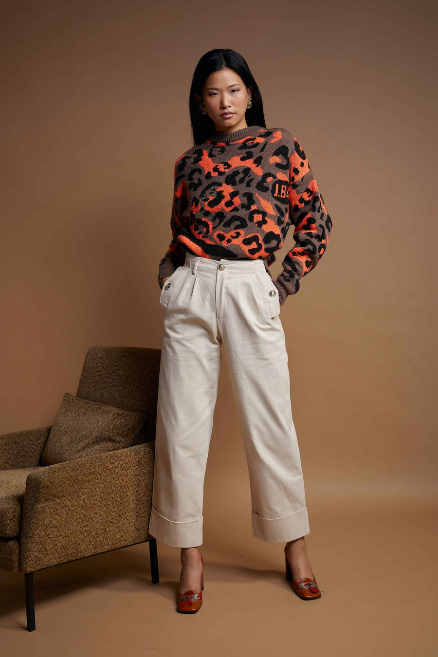 ARMY CHIC PALAZZO TROUSERS