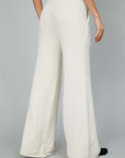 WHITE KNITTED TROUSERS