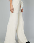 WHITE KNITTED TROUSERS