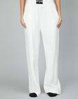 PANTALONI IN FELPA SVASATI WHITE