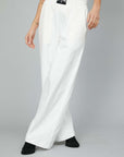 PANTALONI IN FELPA SVASATI WHITE