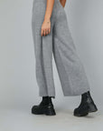 PALAZZO GRAY KNITTED TROUSERS