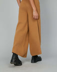 PANTALONI IN MAGLIA A PALAZZO CAMEL