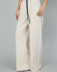 PITTBULL IVORY FLARED TROUSERS