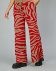 ZEBRA PRINT KNITTED TROUSERS