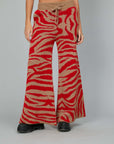 ZEBRA PRINT KNITTED TROUSERS