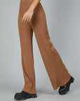 CAMEL RIBBED TWIN TROUSERS