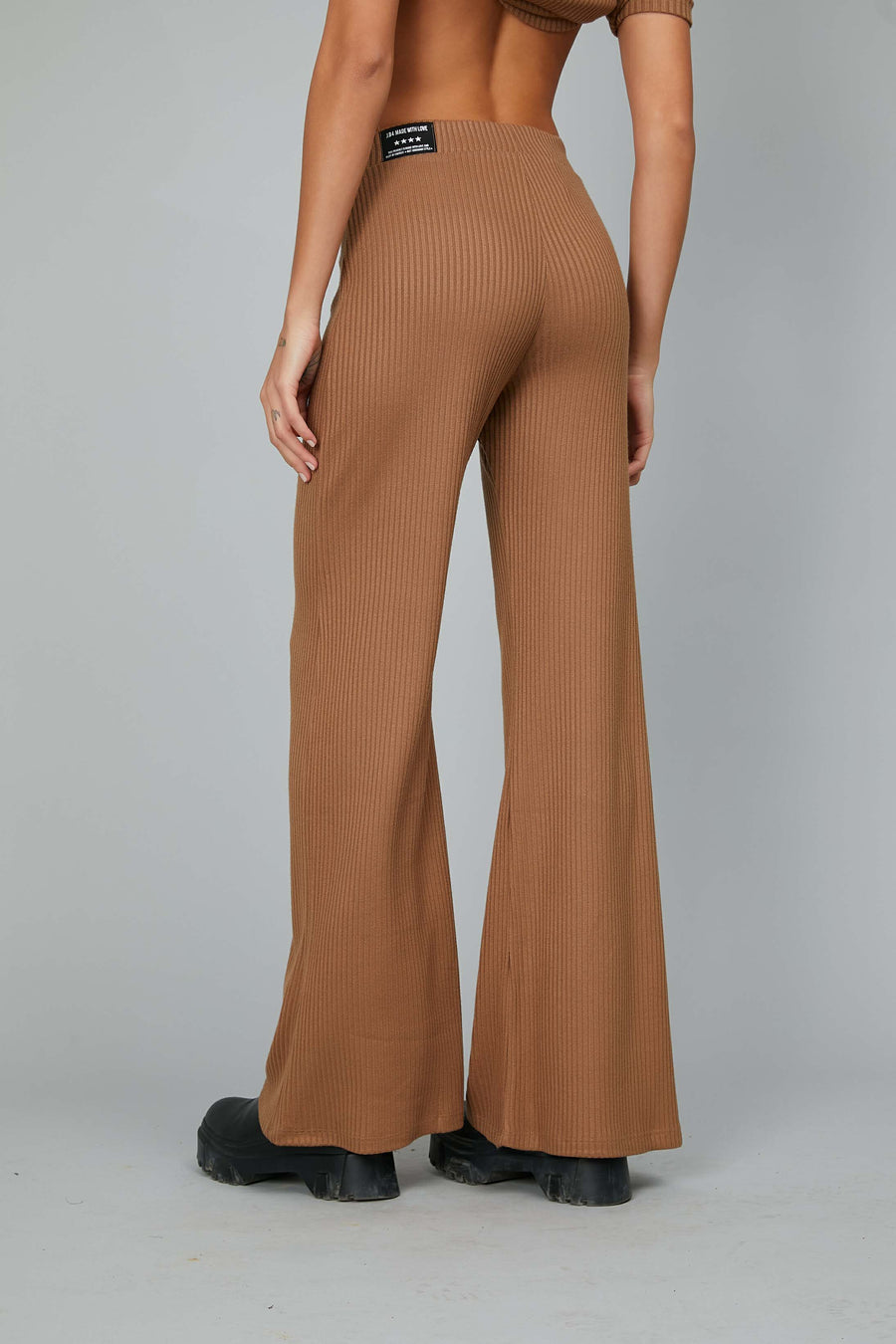 CAMEL RIBBED TWIN TROUSERS