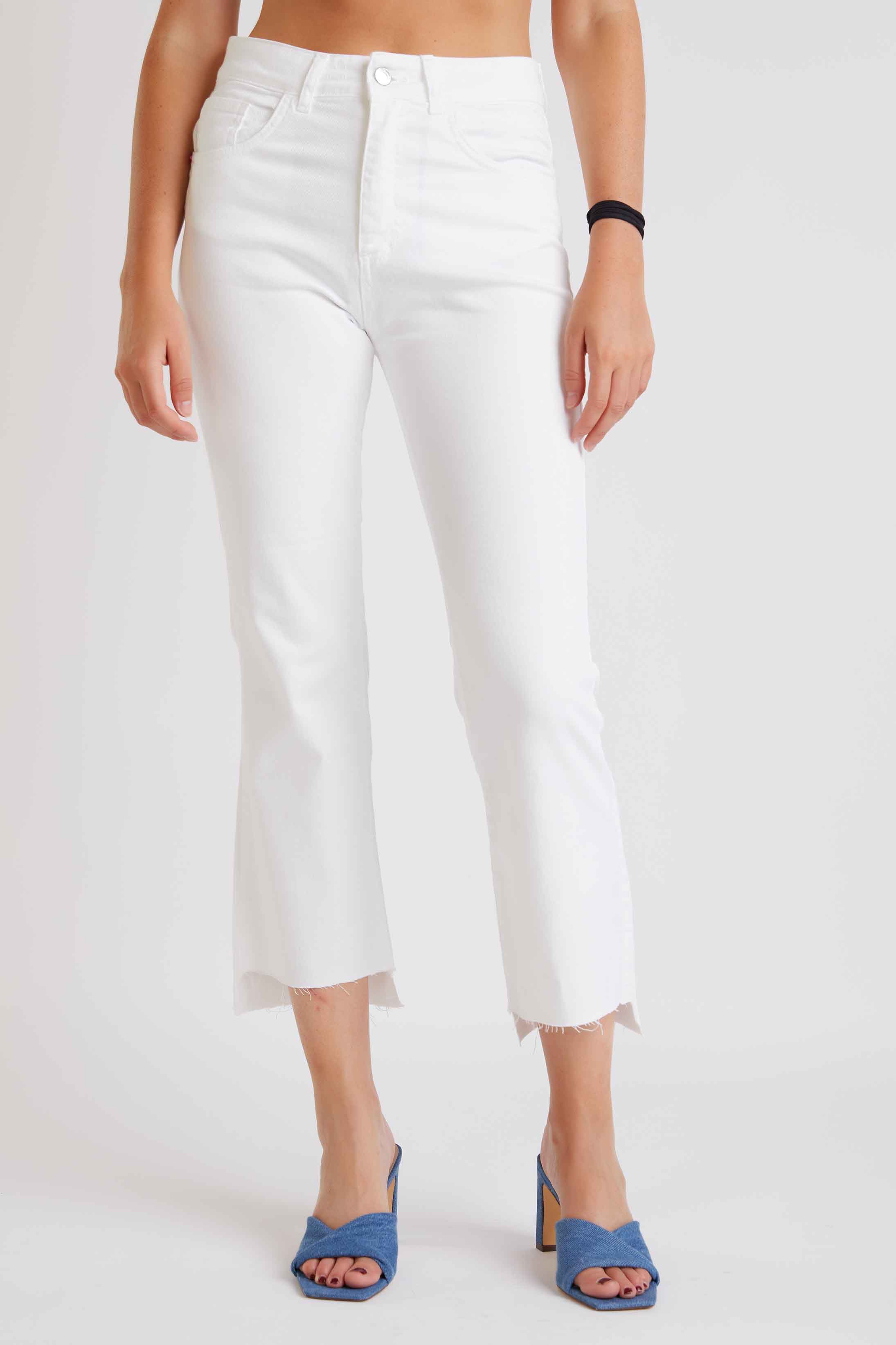 JEANS CROPPED WHITE