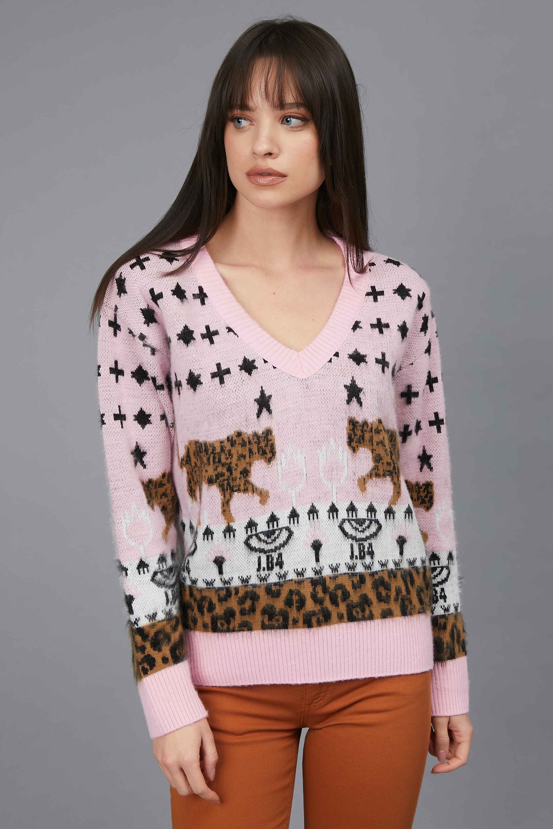 JACQUARD TIGRI PINK JERSEY