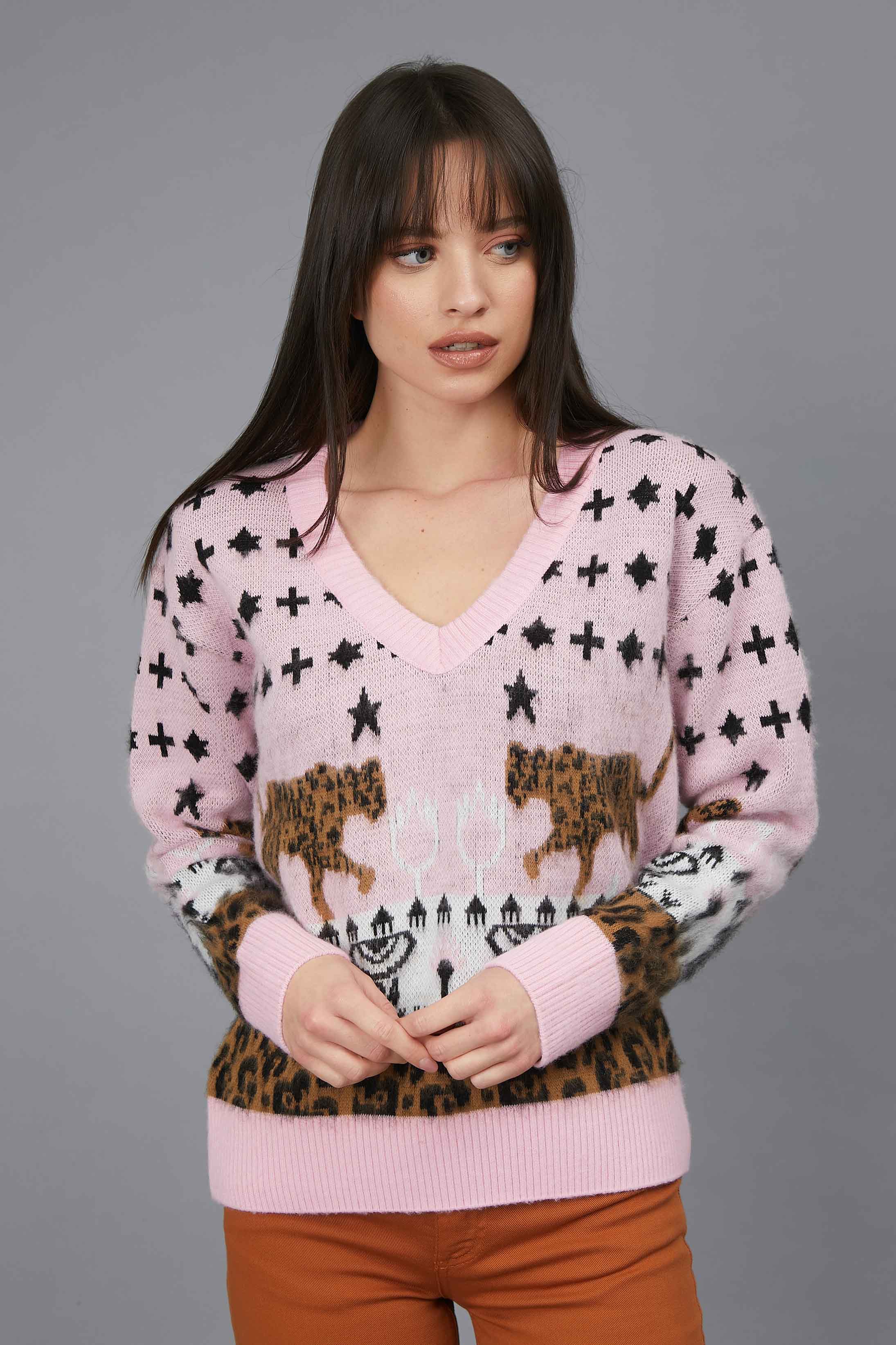 JACQUARD TIGRI PINK JERSEY