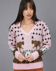 MAGLIA JACQUARD TIGRI PINK