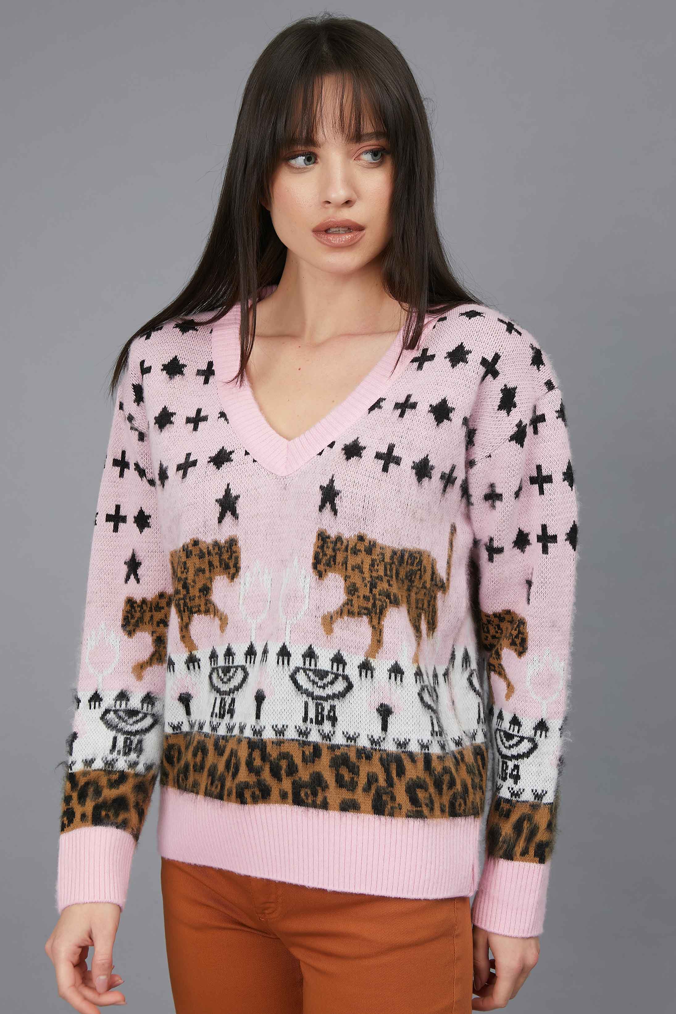 JACQUARD TIGRI PINK JERSEY