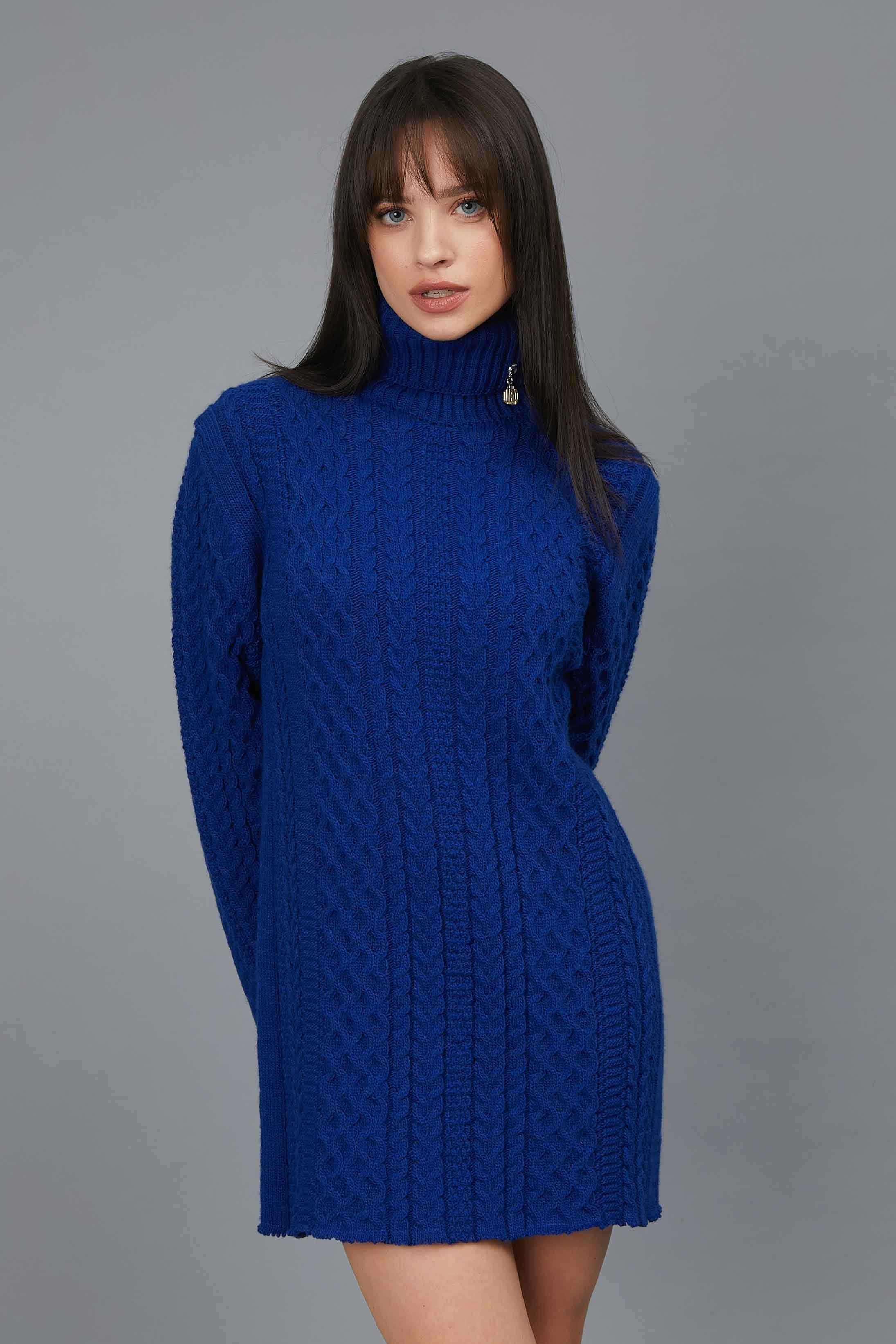 ABITO MAGLIA COLLO ALTO BLUE ROYAL