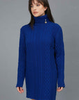 ABITO MAGLIA COLLO ALTO BLUE ROYAL